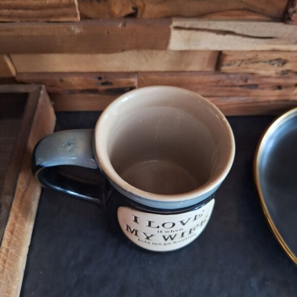 Love Wife Fishing Mug Coffee Cup Tea Blue Fathers Day Gift Birthday Dad Husband - Picture 8 of 9